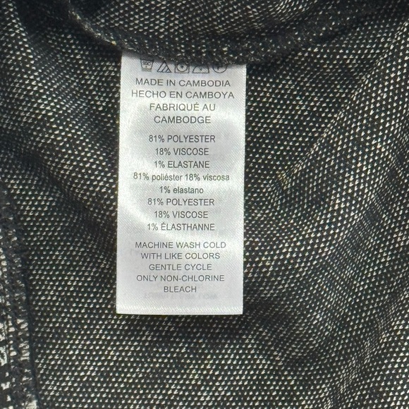 Michael Michael Kors Houndstooth Flare Pull-On Pants Stretchy L Black White NWT - Picture 9 of 9